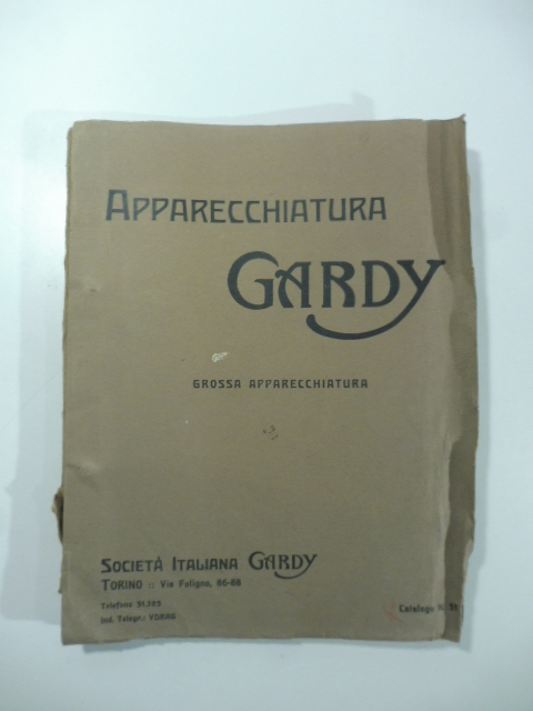 Apparecchiatura Gardy. Catalogo